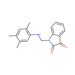 Cc1cc(C)c(NCN2C(=O)C(=O)c3ccccc32)cc1C ZINC000004361459