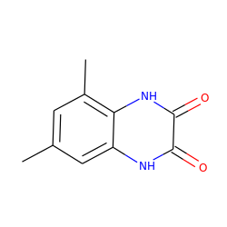 Cc1cc(C)c2[nH]c(=O)c(=O)[nH]c2c1 ZINC000012410487