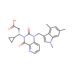 Cc1cc(C)c2c(Cn3c(=O)n([C@@H](CC(=O)O)C4CC4)c(=O)c4ncccc43)cn(C)c2c1 ZINC000068244698