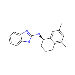 Cc1cc(C)c2c(c1)[C@H](Nc1nc3ccccc3[nH]1)CCC2 ZINC000040866206