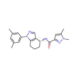 Cc1cc(C)cc(-n2ncc3c2CCC[C@H]3NC(=O)c2cc(C)n(C)n2)c1 ZINC000011814631