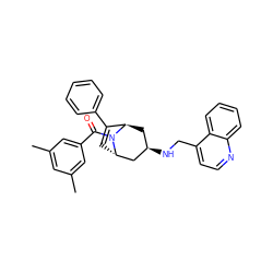 Cc1cc(C)cc(C(=O)N2[C@H]3C=C(c4ccccc4)[C@H]2C[C@@H](NCc2ccnc4ccccc24)C3)c1 ZINC000101267331