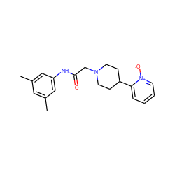 Cc1cc(C)cc(NC(=O)CN2CCC(c3cccc[n+]3[O-])CC2)c1 ZINC000034094190