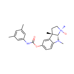 Cc1cc(C)cc(NC(=O)Oc2ccc3c(c2)[C@]2(C)CC[N@@+](C)([O-])[C@@H]2N3C)c1 ZINC000261192046