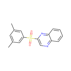 Cc1cc(C)cc(S(=O)(=O)c2cnc3ccccc3n2)c1 ZINC000003133370