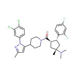 Cc1cc(C2CCN(C(=O)[C@@H]3C[C@@](C)(N(C)C)C[C@H]3c3ccc(F)cc3F)CC2)n(-c2ccc(Cl)c(Cl)c2)n1 ZINC000096175698