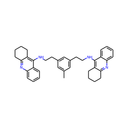 Cc1cc(CCNc2c3c(nc4ccccc24)CCCC3)cc(CCNc2c3c(nc4ccccc24)CCCC3)c1 ZINC000042835139