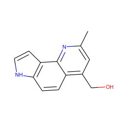 Cc1cc(CO)c2ccc3[nH]ccc3c2n1 ZINC000096286005