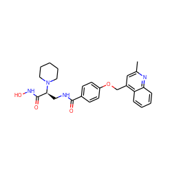 Cc1cc(COc2ccc(C(=O)NC[C@@H](C(=O)NO)N3CCCCC3)cc2)c2ccccc2n1 ZINC000116372201