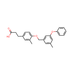 Cc1cc(COc2ccc(CCC(=O)O)cc2C)cc(Oc2ccccc2)c1 ZINC001772601298