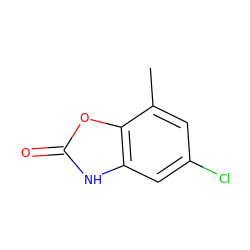 Cc1cc(Cl)cc2[nH]c(=O)oc12 ZINC000052066125