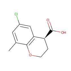 Cc1cc(Cl)cc2c1OCC[C@@H]2C(=O)O ZINC000026495007