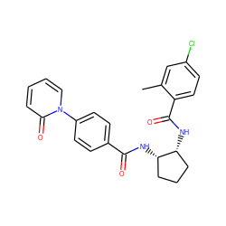 Cc1cc(Cl)ccc1C(=O)N[C@@H]1CCC[C@@H]1NC(=O)c1ccc(-n2ccccc2=O)cc1 ZINC000028822865