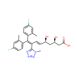 Cc1cc(F)ccc1C(=C(/C=C/[C@@H](O)C[C@@H](O)CC(=O)O)c1nnnn1C)c1ccc(F)cc1C ZINC000026820679