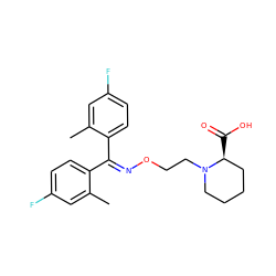 Cc1cc(F)ccc1C(=NOCCN1CCCC[C@@H]1C(=O)O)c1ccc(F)cc1C ZINC000027089781