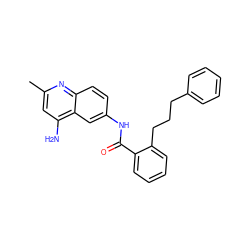 Cc1cc(N)c2cc(NC(=O)c3ccccc3CCCc3ccccc3)ccc2n1 ZINC000013835518