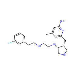 Cc1cc(N)nc(C[C@@H]2CNC[C@@H]2NCCNCCc2cccc(F)c2)c1 ZINC000040943285