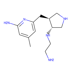 Cc1cc(N)nc(C[C@H]2CNC[C@@H]2NCCN)c1 ZINC000023247641