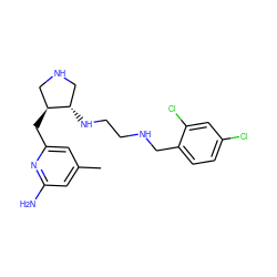 Cc1cc(N)nc(C[C@H]2CNC[C@@H]2NCCNCc2ccc(Cl)cc2Cl)c1 ZINC000064448853