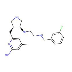 Cc1cc(N)nc(C[C@H]2CNC[C@H]2NCCNCc2cccc(Cl)c2)c1 ZINC000040411217