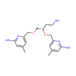 Cc1cc(N)nc(COC[C@H](CCN)OCc2cc(C)cc(N)n2)c1 ZINC000096284707