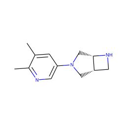 Cc1cc(N2C[C@H]3CN[C@H]3C2)cnc1C ZINC000028866035