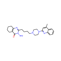 Cc1cc(N2CCN(CCCCc3nc4c(c(=O)n3N)CCCC4)CC2)nc2ccccc12 ZINC000059854451