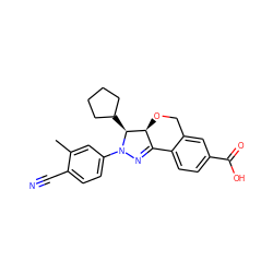 Cc1cc(N2N=C3c4ccc(C(=O)O)cc4CO[C@@H]3[C@@H]2C2CCCC2)ccc1C#N ZINC000058569344