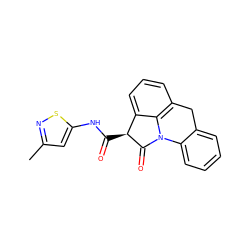 Cc1cc(NC(=O)[C@@H]2C(=O)N3c4ccccc4Cc4cccc2c43)sn1 ZINC000026170436