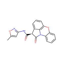 Cc1cc(NC(=O)[C@@H]2C(=O)N3c4ccccc4Oc4cccc2c43)no1 ZINC000026169479