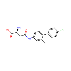 Cc1cc(NC(=O)C[C@H](N)C(=O)O)ccc1-c1ccc(Cl)cc1 ZINC000028528618