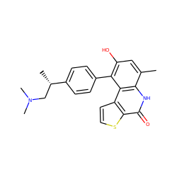 Cc1cc(O)c(-c2ccc([C@@H](C)CN(C)C)cc2)c2c1[nH]c(=O)c1sccc12 ZINC000149881647