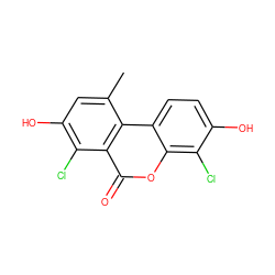 Cc1cc(O)c(Cl)c2c(=O)oc3c(Cl)c(O)ccc3c12 ZINC000028571030