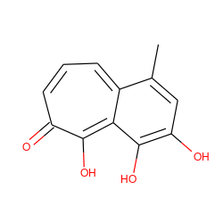 Cc1cc(O)c(O)c2c(O)c(=O)cccc12 ZINC000206384100