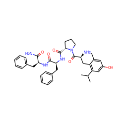 Cc1cc(O)cc(C(C)C)c1C[C@H](N)C(=O)N1CCC[C@H]1C(=O)N[C@@H](Cc1ccccc1)C(=O)N[C@@H](Cc1ccccc1)C(N)=O ZINC000028116985