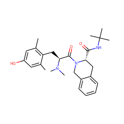 Cc1cc(O)cc(C)c1C[C@@H](C(=O)N1Cc2ccccc2C[C@H]1C(=O)NC(C)(C)C)N(C)C ZINC000013802639