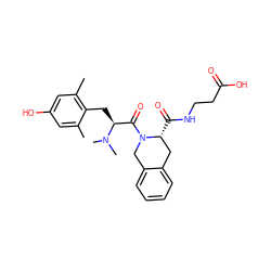 Cc1cc(O)cc(C)c1C[C@@H](C(=O)N1Cc2ccccc2C[C@H]1C(=O)NCCC(=O)O)N(C)C ZINC000066076257