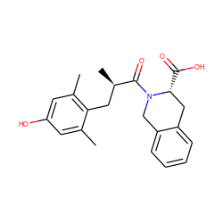 Cc1cc(O)cc(C)c1C[C@@H](C)C(=O)N1Cc2ccccc2C[C@H]1C(=O)O ZINC000013765446