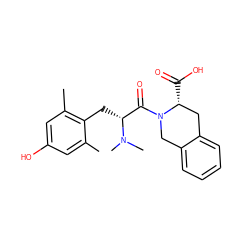 Cc1cc(O)cc(C)c1C[C@H](C(=O)N1Cc2ccccc2C[C@H]1C(=O)O)N(C)C ZINC000013765468