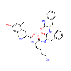 Cc1cc(O)cc(C)c1C[C@H](N)C(=O)N[C@H](CCCCN)C(=O)N[C@@H](Cc1ccccc1)C(=O)N[C@@H](Cc1ccccc1)C(N)=O ZINC000198415384