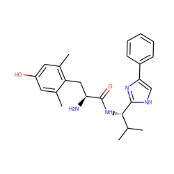 Cc1cc(O)cc(C)c1C[C@H](N)C(=O)N[C@H](c1nc(-c2ccccc2)c[nH]1)C(C)C ZINC000095580641