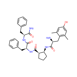 Cc1cc(O)cc(C)c1C[C@H](N)C(=O)N[C@H]1CCC[C@H]1C(=O)N[C@@H](Cc1ccccc1)C(=O)N[C@@H](Cc1ccccc1)C(N)=O ZINC000028475816