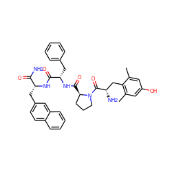 Cc1cc(O)cc(C)c1C[C@H](N)C(=O)N1CCC[C@H]1C(=O)N[C@@H](Cc1ccccc1)C(=O)N[C@H](Cc1ccc2ccccc2c1)C(N)=O ZINC000029039819