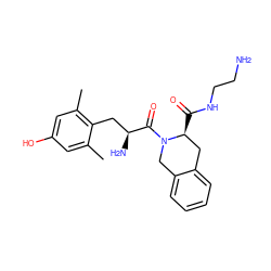 Cc1cc(O)cc(C)c1C[C@H](N)C(=O)N1Cc2ccccc2C[C@@H]1C(=O)NCCN ZINC000028866946