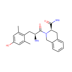 Cc1cc(O)cc(C)c1C[C@H](N)C(=O)N1Cc2ccccc2C[C@@H]1C(N)=O ZINC000084506060