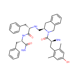 Cc1cc(O)cc(C)c1C[C@H](N)C(=O)N1Cc2ccccc2C[C@@H]1CN[C@@H](Cc1ccccc1)C(=O)N[C@@H](Cc1ccccc1)C(N)=O ZINC000027104227