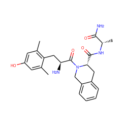 Cc1cc(O)cc(C)c1C[C@H](N)C(=O)N1Cc2ccccc2C[C@H]1C(=O)N[C@@H](C)C(N)=O ZINC000013472296