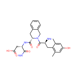 Cc1cc(O)cc(C)c1C[C@H](N)C(=O)N1Cc2ccccc2C[C@H]1C(=O)N[C@@H](CC(=O)O)C(N)=O ZINC000013492584