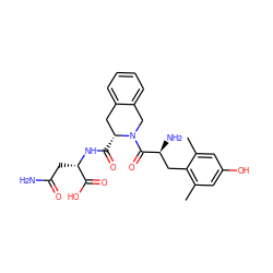 Cc1cc(O)cc(C)c1C[C@H](N)C(=O)N1Cc2ccccc2C[C@H]1C(=O)N[C@@H](CC(N)=O)C(=O)O ZINC000013492585