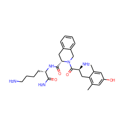 Cc1cc(O)cc(C)c1C[C@H](N)C(=O)N1Cc2ccccc2C[C@H]1C(=O)N[C@@H](CCCCN)C(N)=O ZINC000013581428